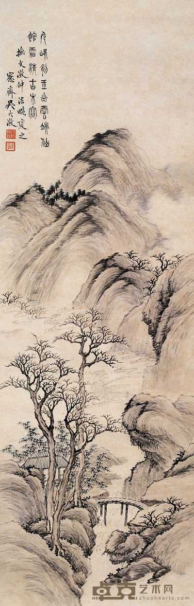 吴大澂 山水 立轴 99×31.5cm